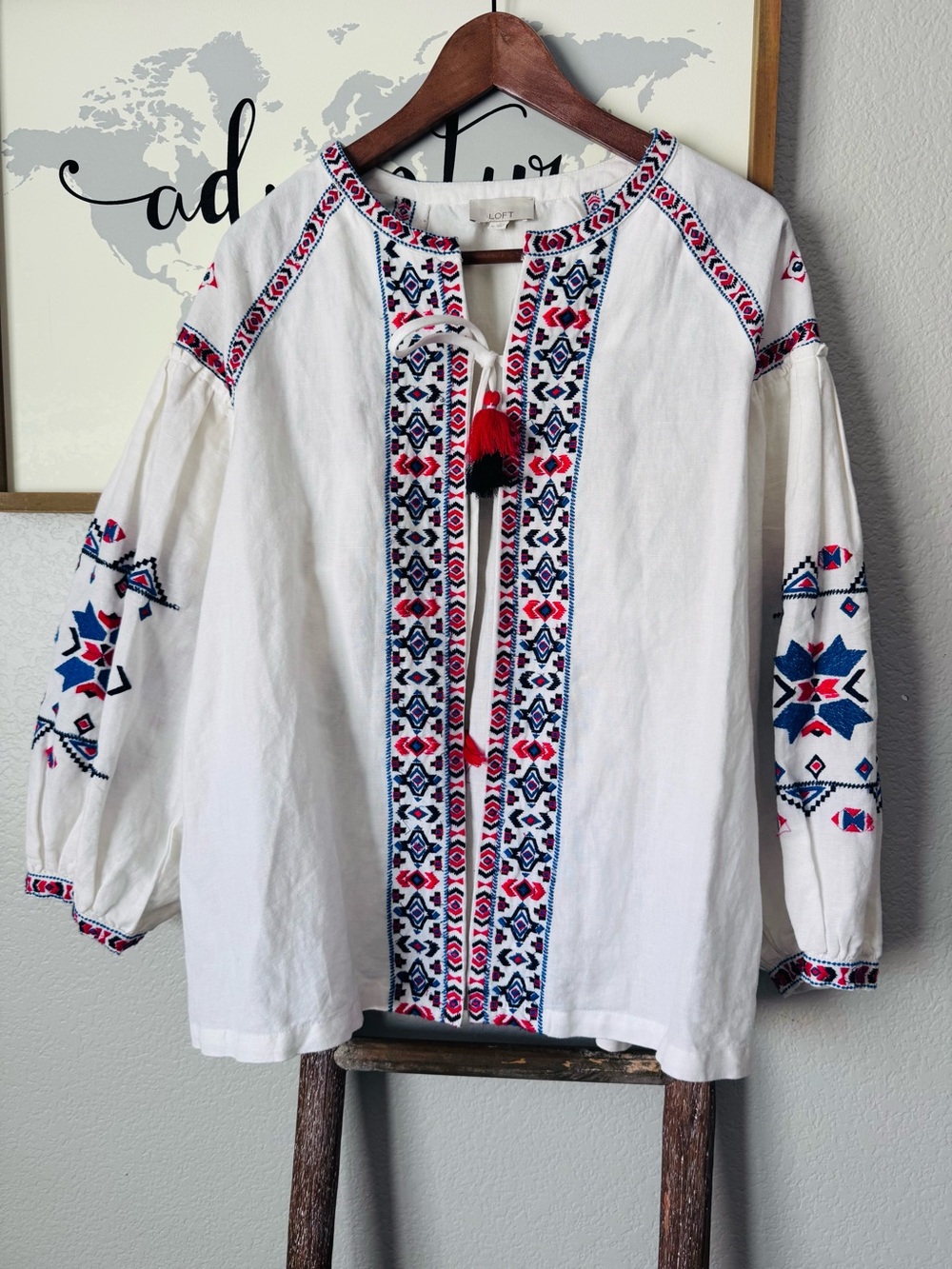 Xl NWT LINEN COTTON OPEN BLOUSE CARDIGAN LOFT